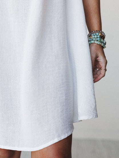 In A Mini Dress - White
