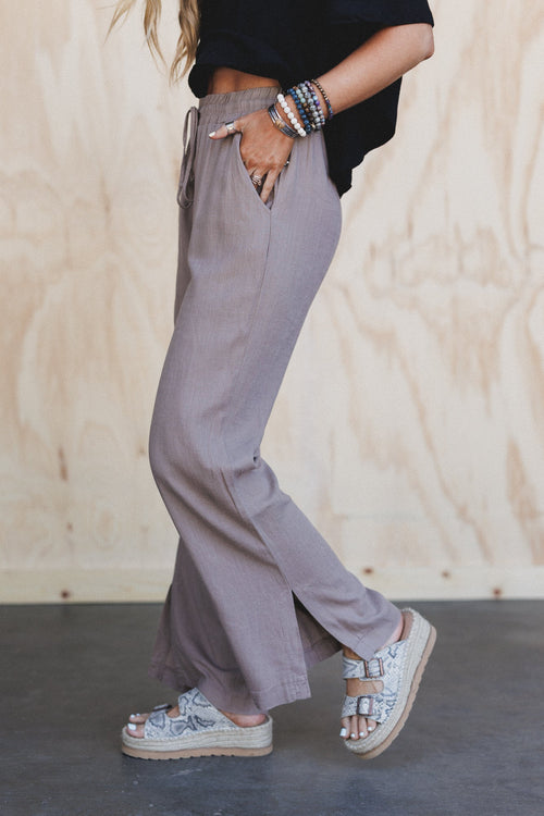 True Form Wide Leg Pants - Cocoa
