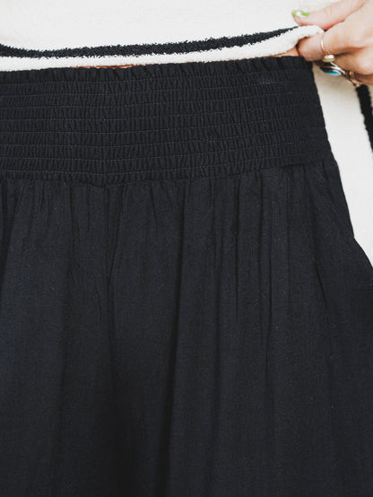 Seek The Moon Wide Leg Pants - Black