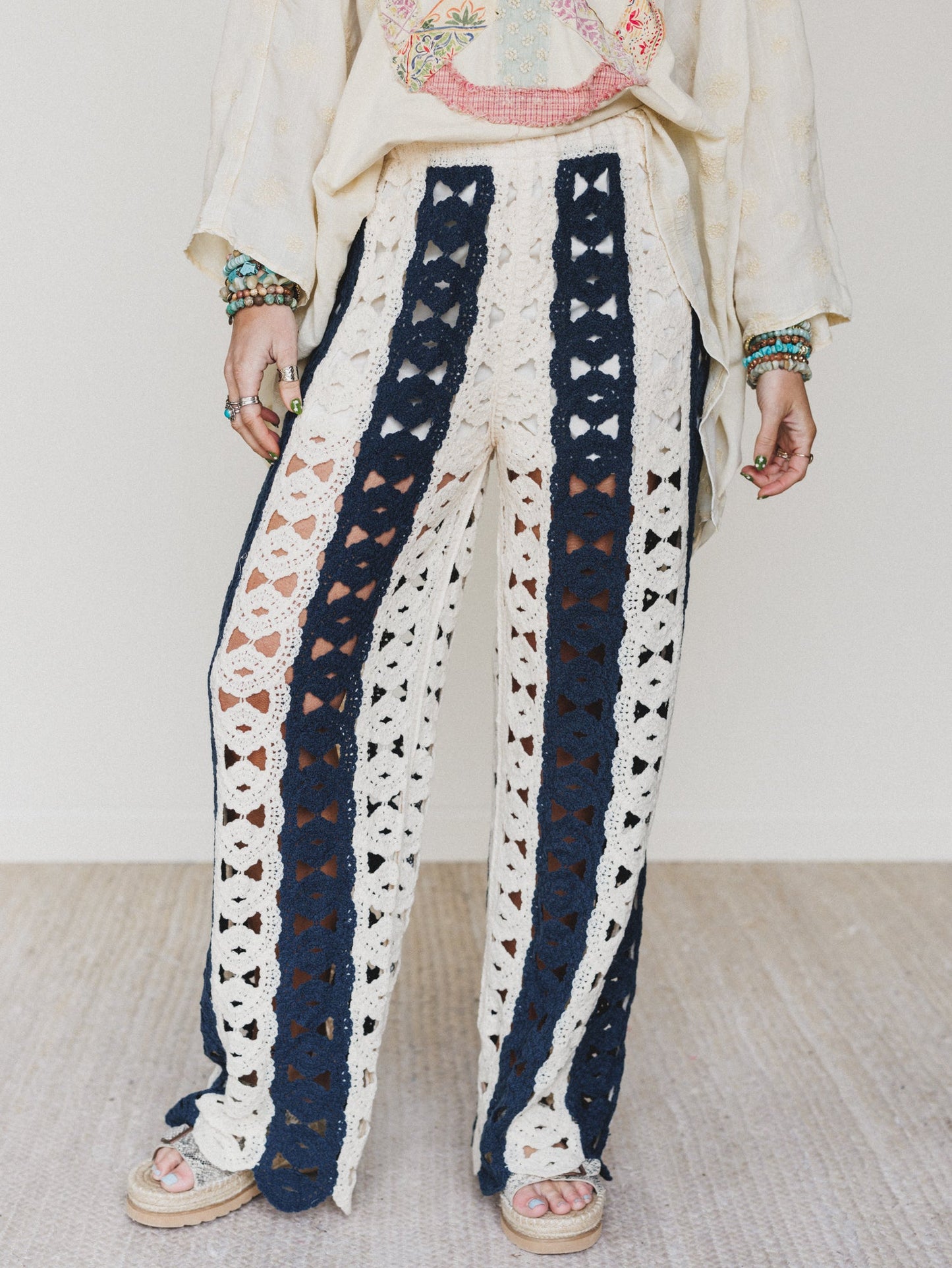Seaside Pants - Natural Navy