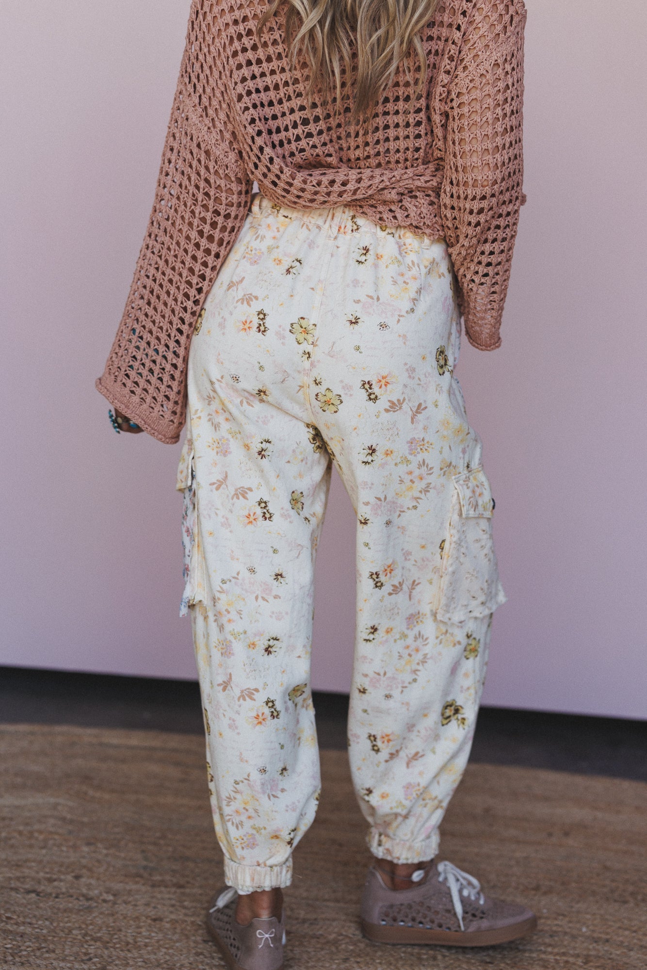 Garden Glow Cargo Pants - Natural