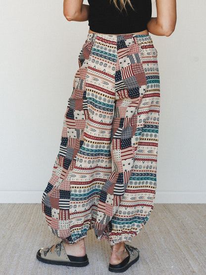 Hometown Effect Pants - Almond Multi