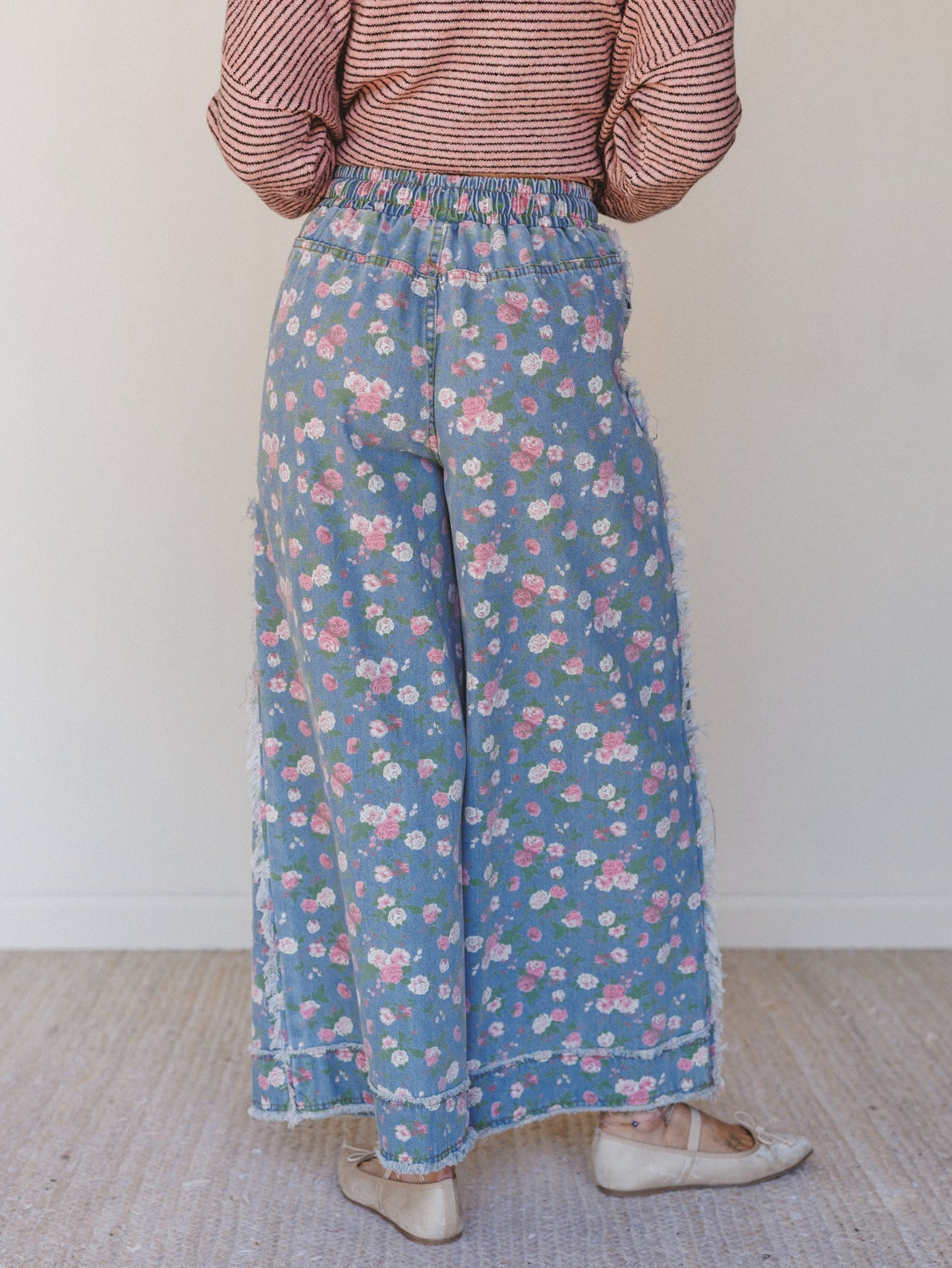 Love Petals Pants  - Light Denim