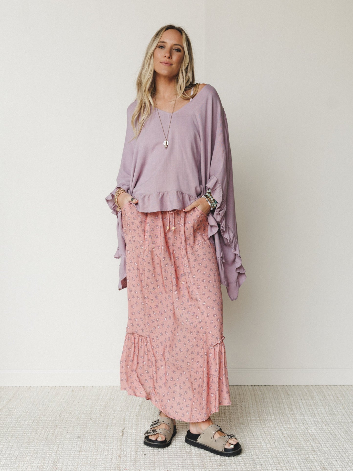 The Nest Emberlyn Maxi Skirt - Clay