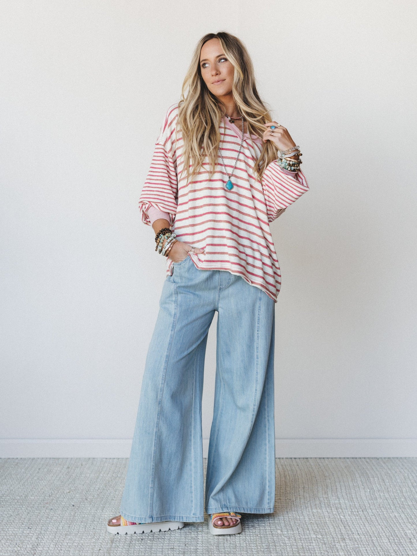 Surf's Up Wide Leg Jeans - Denim