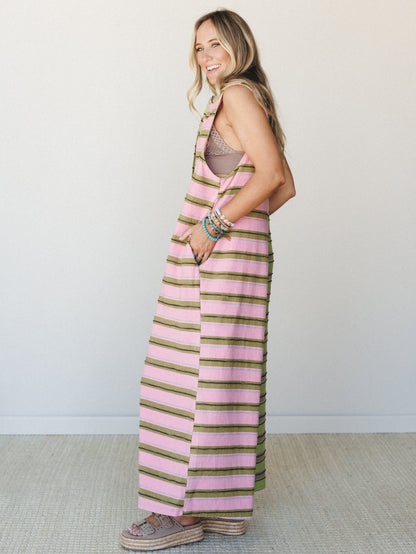 The Nest Cruise Lines Jumpsuit - Brown Pink