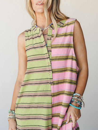 The Nest Cruise Lines Jumpsuit - Brown Pink