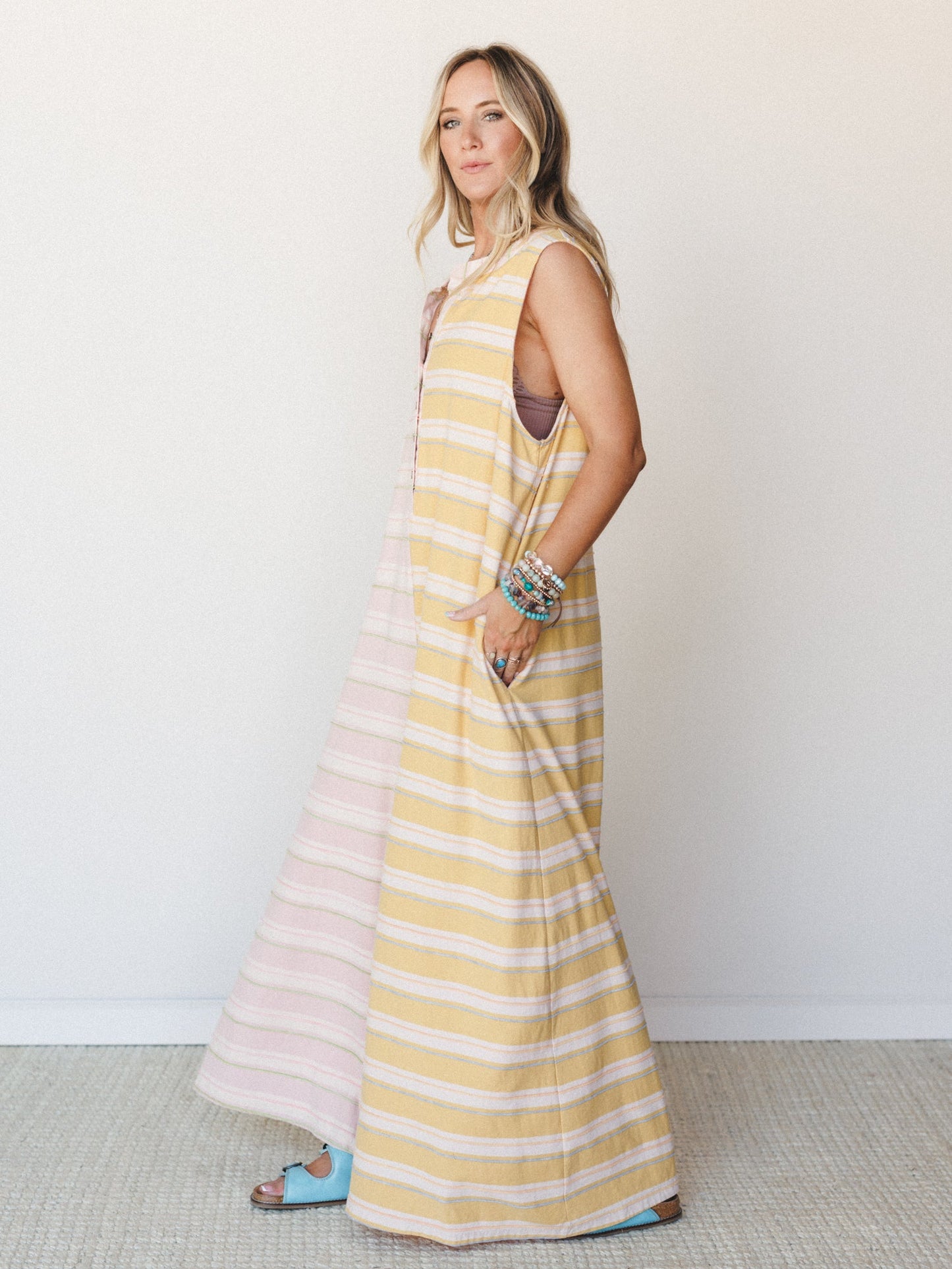 The Nest Cruise Lines Jumpsuit - Mustard Pink