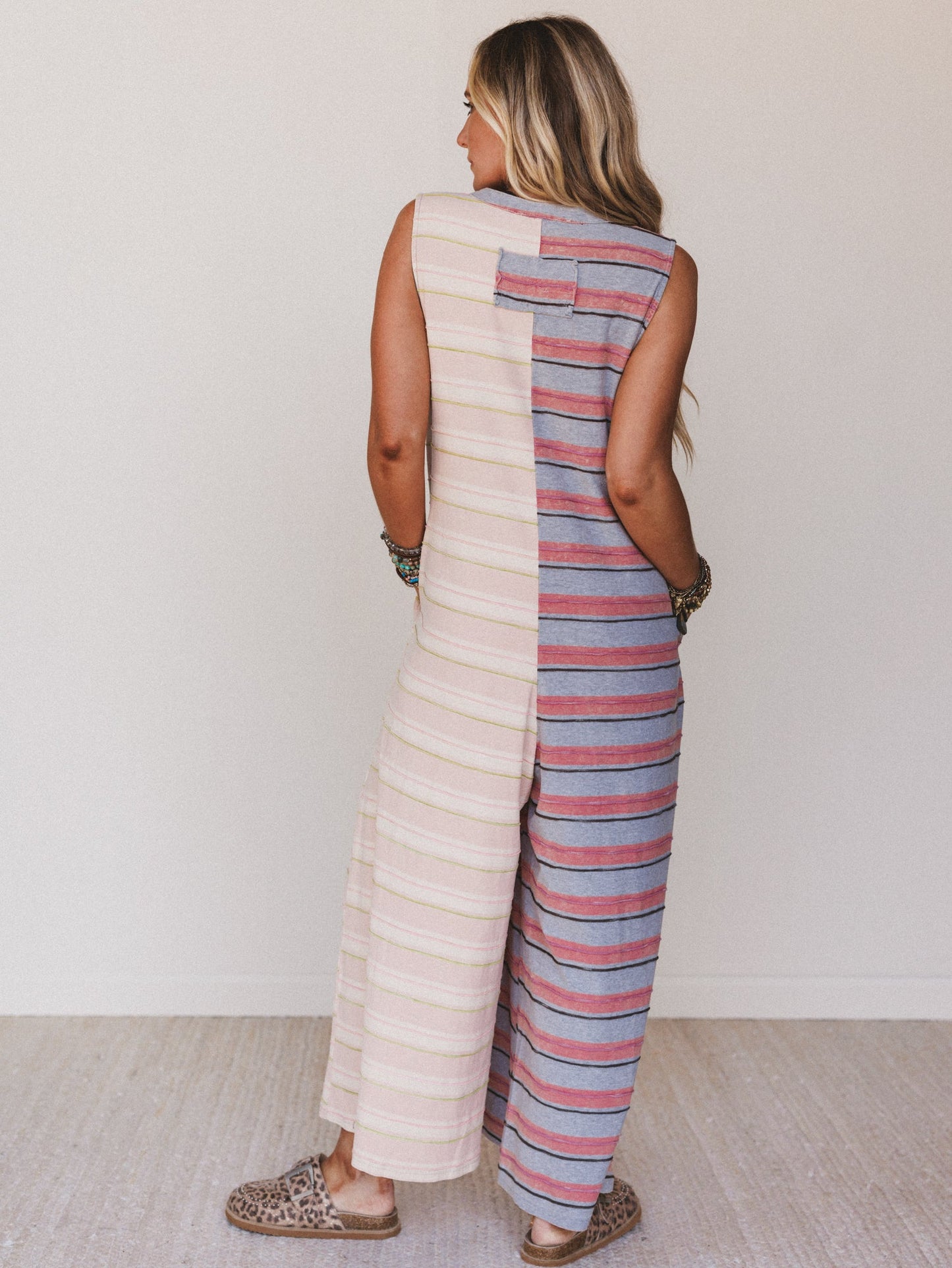 The Nest Cruise Lines Jumpsuit - Pink Gray
