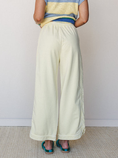 So Comfy Wide Leg Pant Cropped Length - Yellow