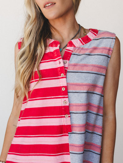 The Nest Cruise Lines Dress - Red Grey