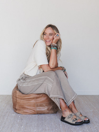 So Comfy Wide Leg Pant Cropped Length - Mocha