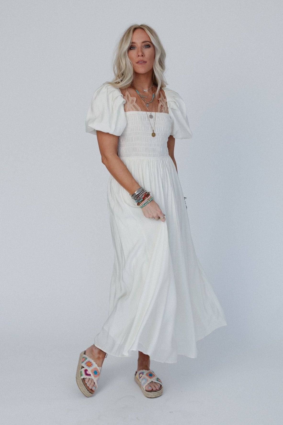 Back Stage Maxi Dress - Ivory
