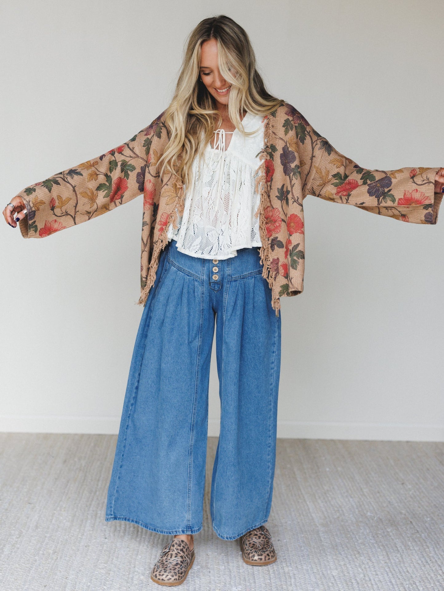 Sunset West Wide Leg Jeans - Denim