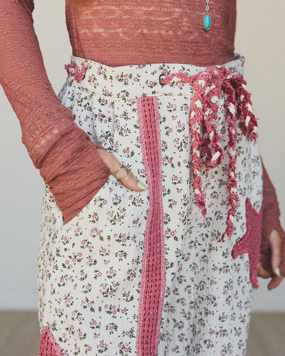 Star Child Pants - Ivory Hibiscus