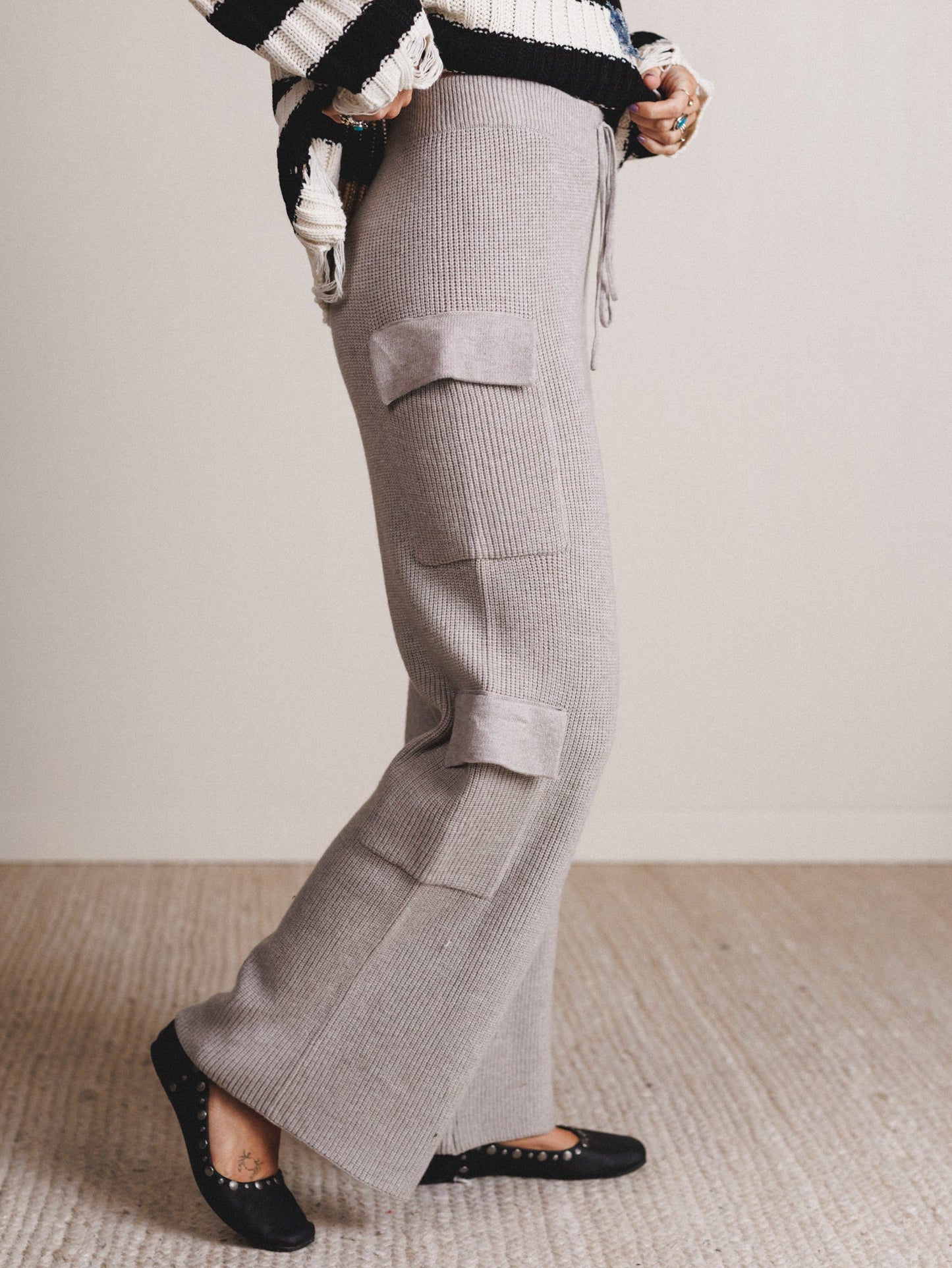 Dream Cloud Soft Lounge Cargo Pants - Heather Gray