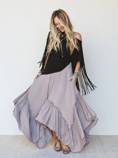 The Nest Forever Beauty Maxi Skirt - Mushroom - Pre Order