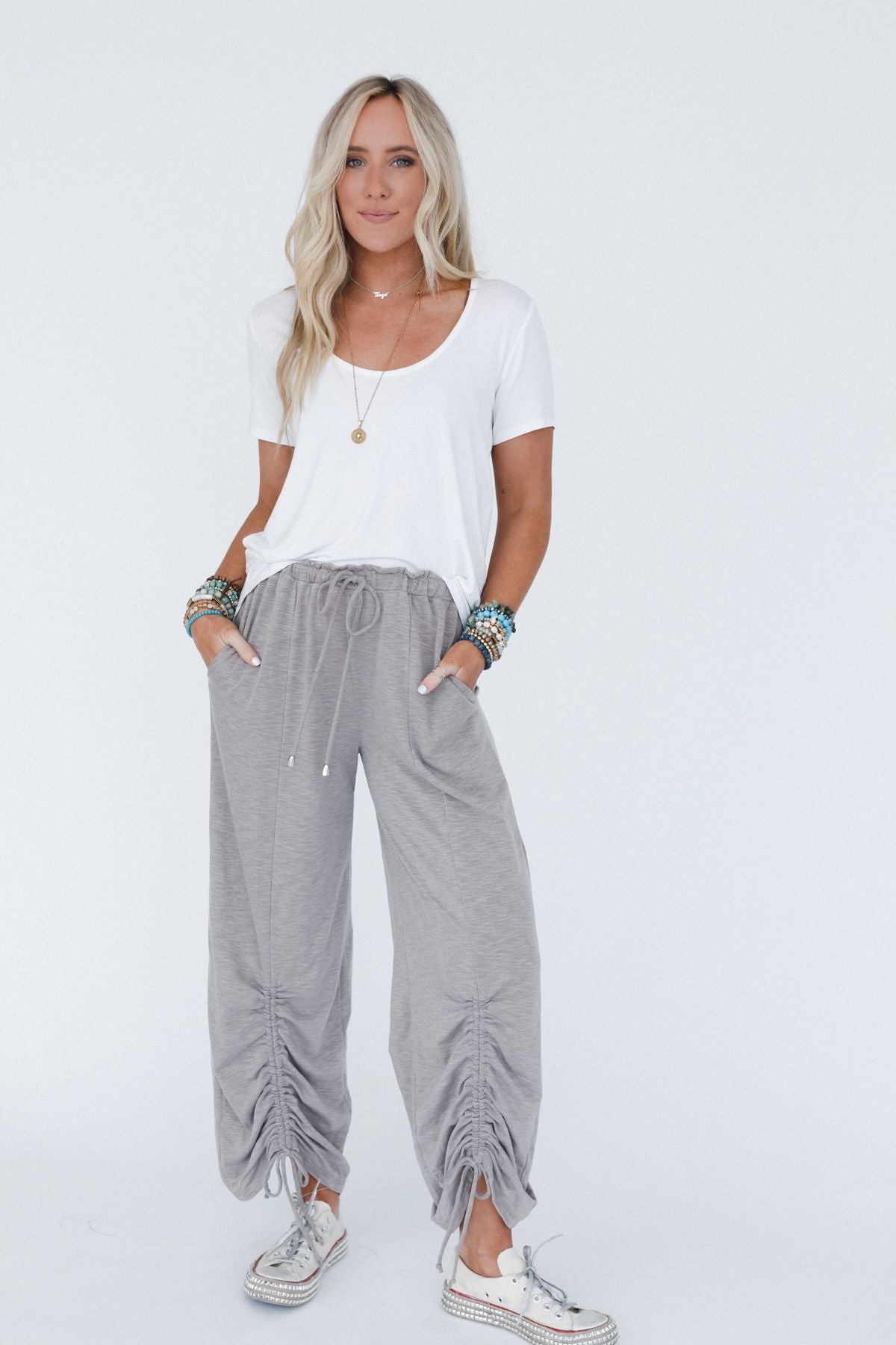 The Nest Solie Cinched Pants - Taupe