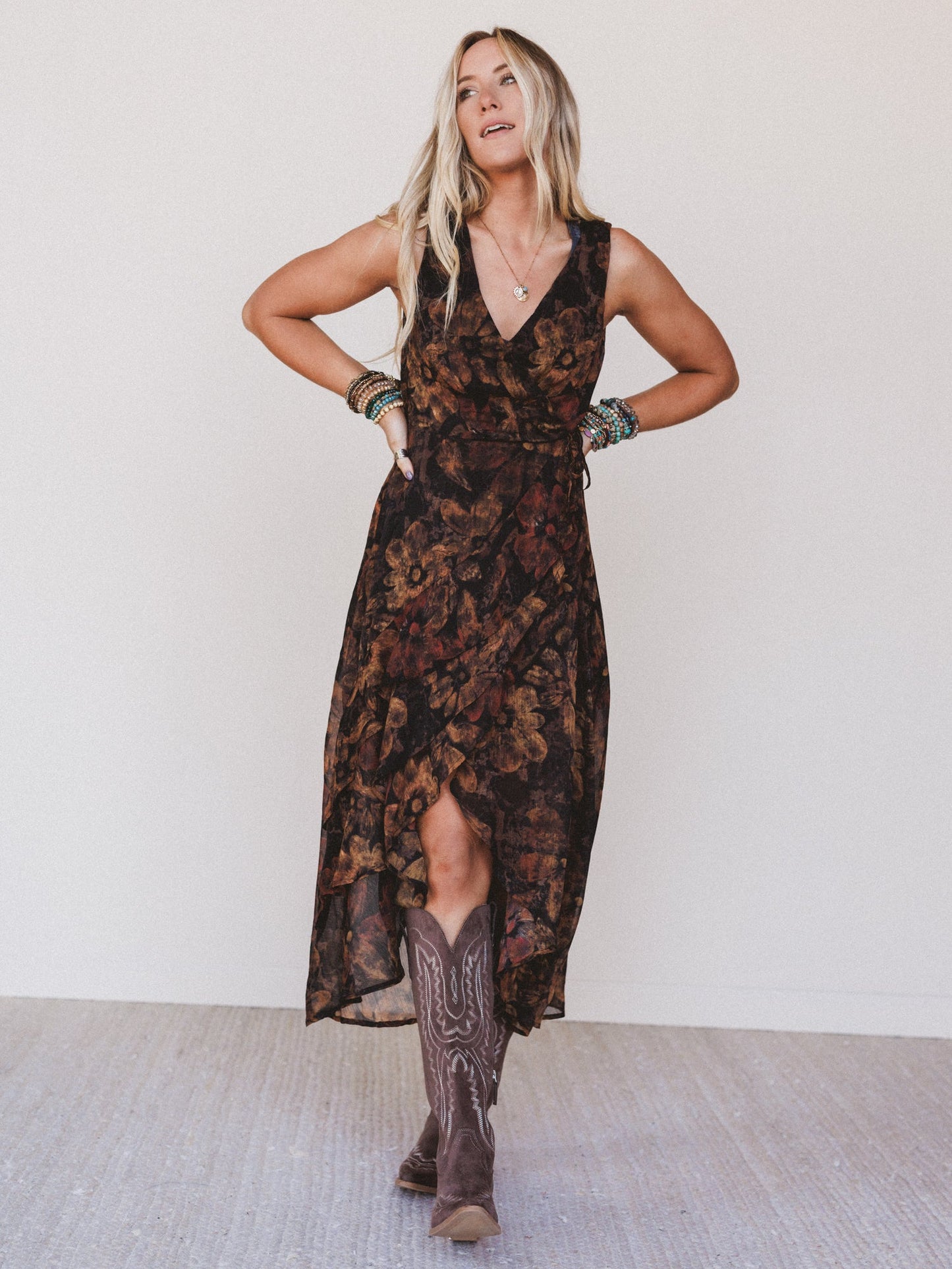 Jocelyn Wrap Dress  - Black