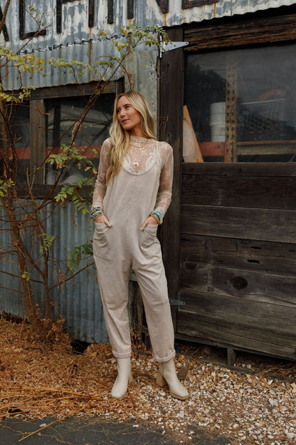 Brooke Pocket Jumpsuit - Ash Mocha