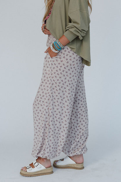 The Nest Emberlyn Wide Leg Cinched Pants - Taupe