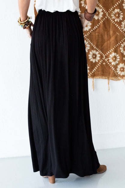 The Perfect Pocketed Maxi Skirt - Black - Pre Order