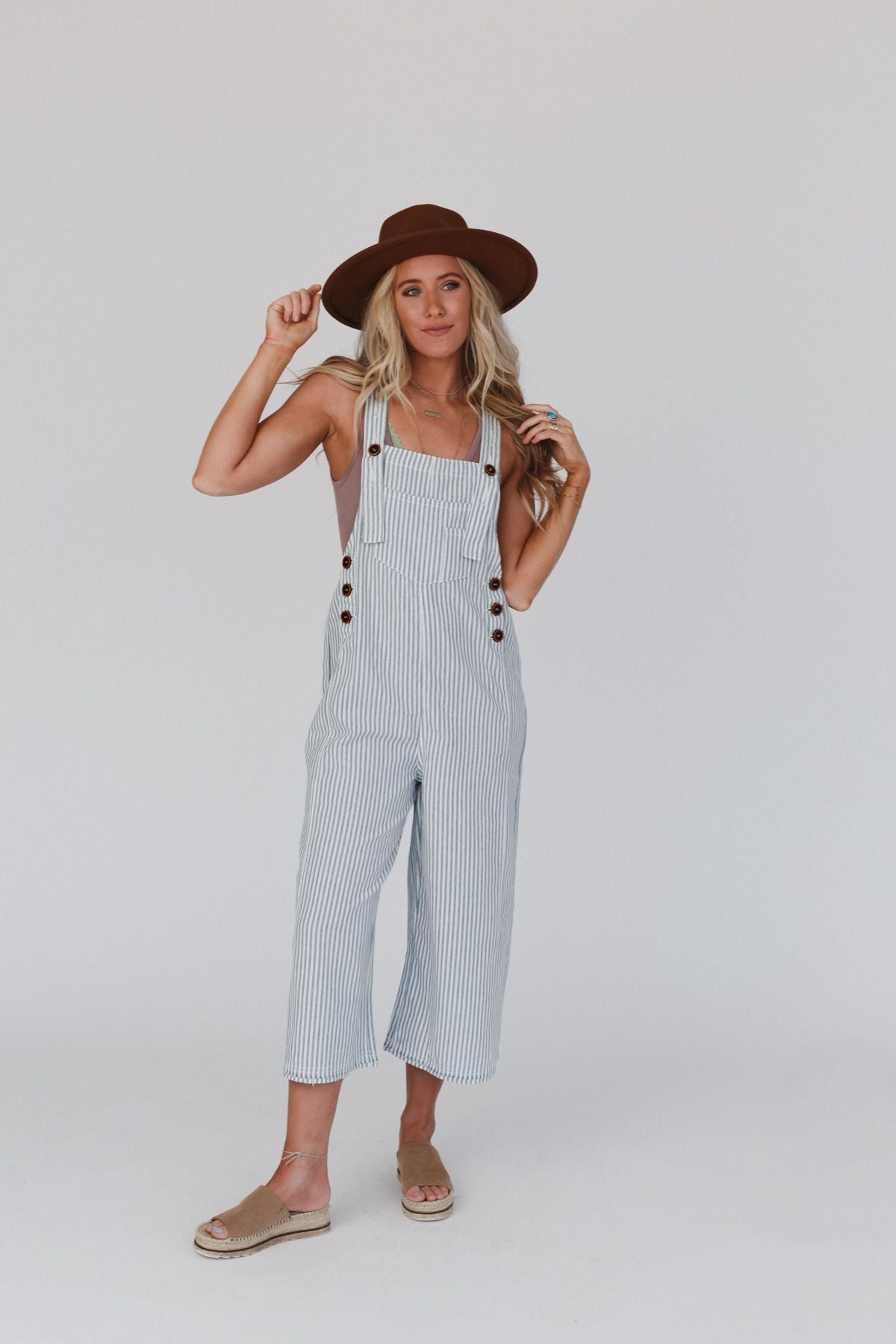 High Hopes Denim Overalls - Denim Stripe