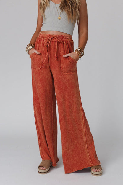 Relaxing Robin Wide Leg Pant - New Brick